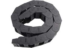 25 X 57mm Black Nylon Cable Drag Chain, Length 100cm Cable Wire Carrier Drag Chain, with Great Heavy Load,Long Serving Life, 