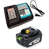 BL1850B 18V 5.0Ah with 3Ah DC18RC, Replace for Makita 18V Battery Li-Ion LXT LXT400 BL1830B BL1850B BL1830 BL1840B