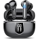 TIMU Wireless Earbuds, Bluetooth Headphones 5.3, 50H Playtime LED Display Deep Bass Ear Buds with 4 ENC Noise Cancelling Mic, IP7 Waterproof in-Ear Earphones for Phone Tablet Laptop Sports