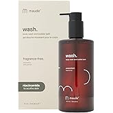 Maude Wash - pH Balanced Moisturizing Body Wash - Unscented Body Soap & Bubble Bath - With Smoothing Niacinamide & Aloe - Gentle Everyday Shower Gel & Relaxing Bath Soap - No.0 (12 oz)