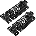 Combination Locking Bolt 2 Pack,Thickened Solid Zinc Alloy Combination Barrel Bolt,Safety Slide Latch Lock with Password Setting,for Shed,Garages,Fences,Iron Gate.(Black 4.8 inch)
