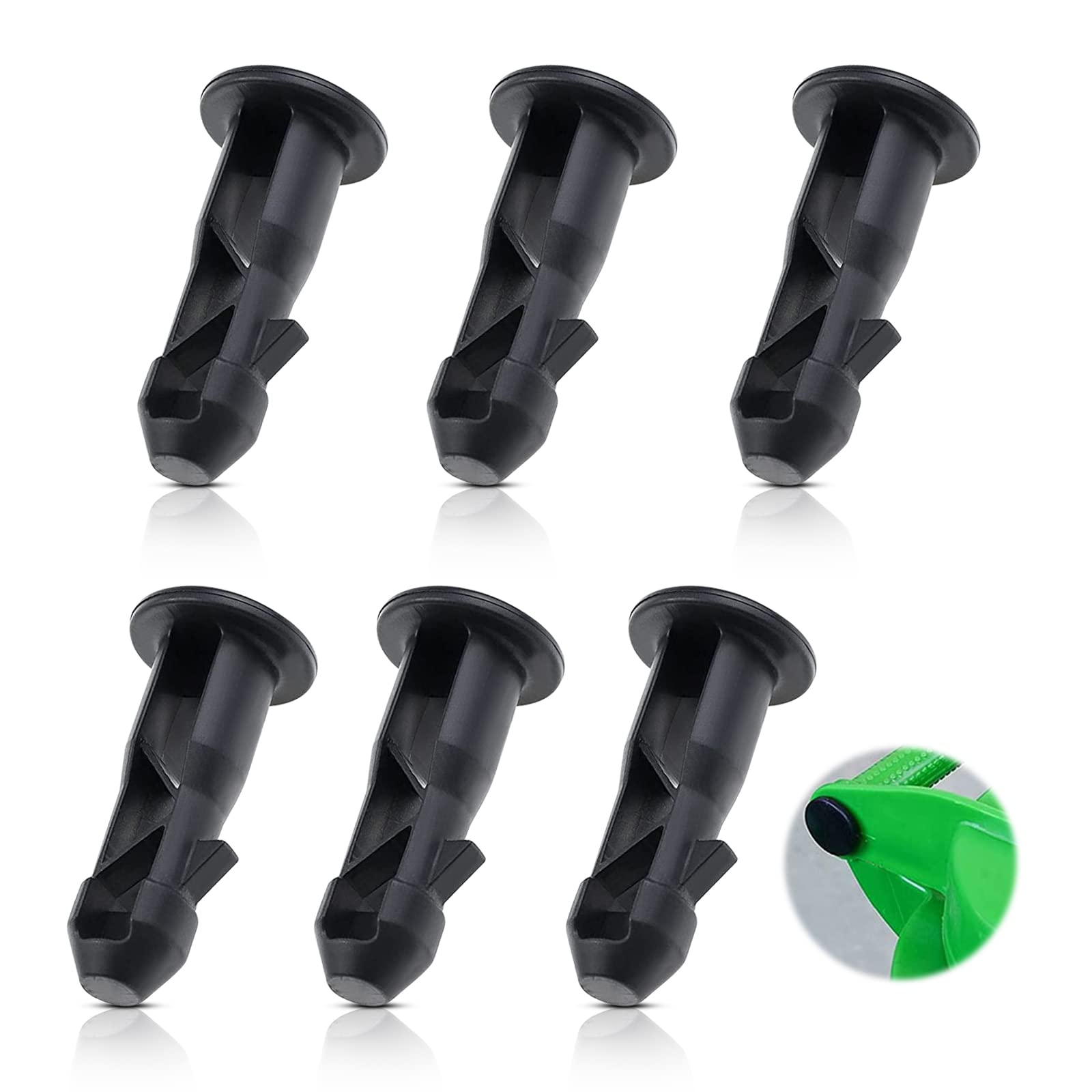3 Pairs of Wheelie Bin Lid Hinge Pins, 60mm x 30mm Black Plastic Fit for Household and Commercial Wheelie Trash Bins