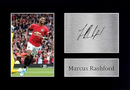 Hwc Trading Marcus Rashford Gift Signed A4 Printed Autograph Manchester United Gifts Print Photo Picture Display Amazon Co Uk Kitchen Home