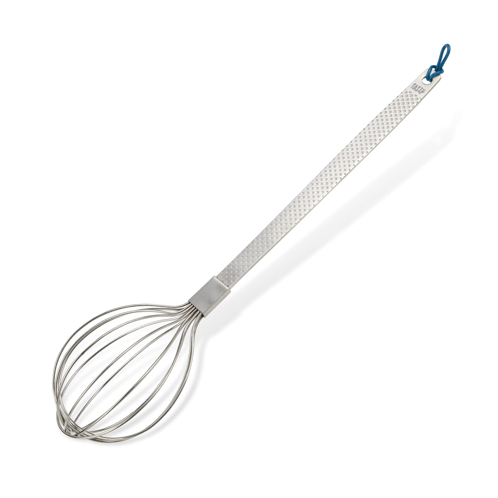 Tasty Stainless Steel Whisk, Mixing Balloon Whisk for Stirring & Whipping Ingredients, Egg Whisk Beater with Silicone Loop, Salad Mixer, Stainless Steel Kitchen Utensil, 28x7cm, Silver