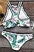 Cupshe Fashion Women's Plant Printing Tank Padding Bikini Set (M)