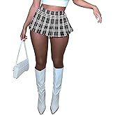 Mini Pleated Skirts for Women Sexy Cute Girl Y2k Short Cargo Skirt Women's Club Tennis Skort Skater A line with Slit