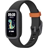 BIGGERFIVE Vigor 3 Kids Watch Fitness Tracker for Boys Girls Age 5-15 | 3ATM Waterproof, AMOLED Screen, NO PHONE Needed, Pedometer, Heart Rate, Sleep Monitor, Vibrating Alarm, 10 Sport Modes, E-Pet