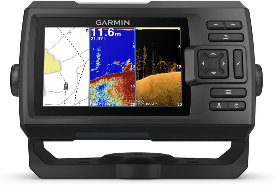 Garmin STRIKER Plus 4 Ice Fishing Bundle – Dual Beam Transducer, GPS, Sonar – 010-01870-30