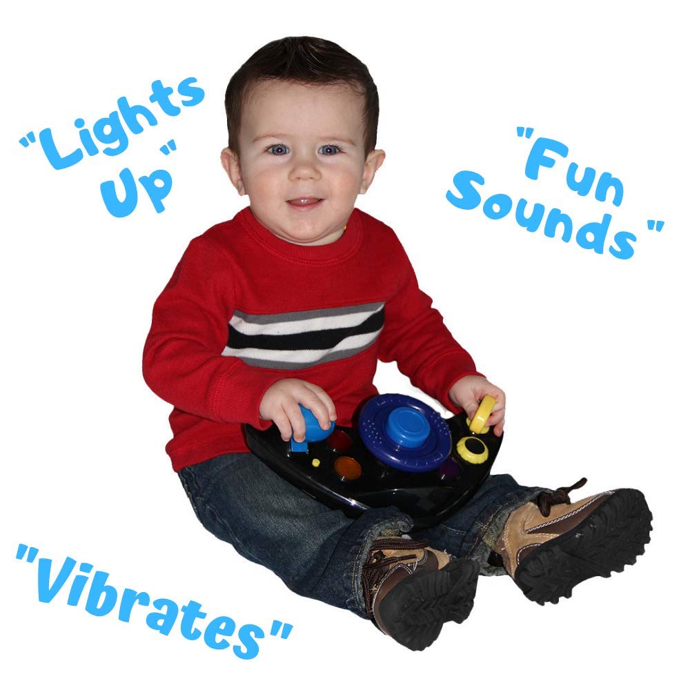KidsEmbrace Batman Baby Activity Walker, DC Comics Car, Music and Lights, Blue