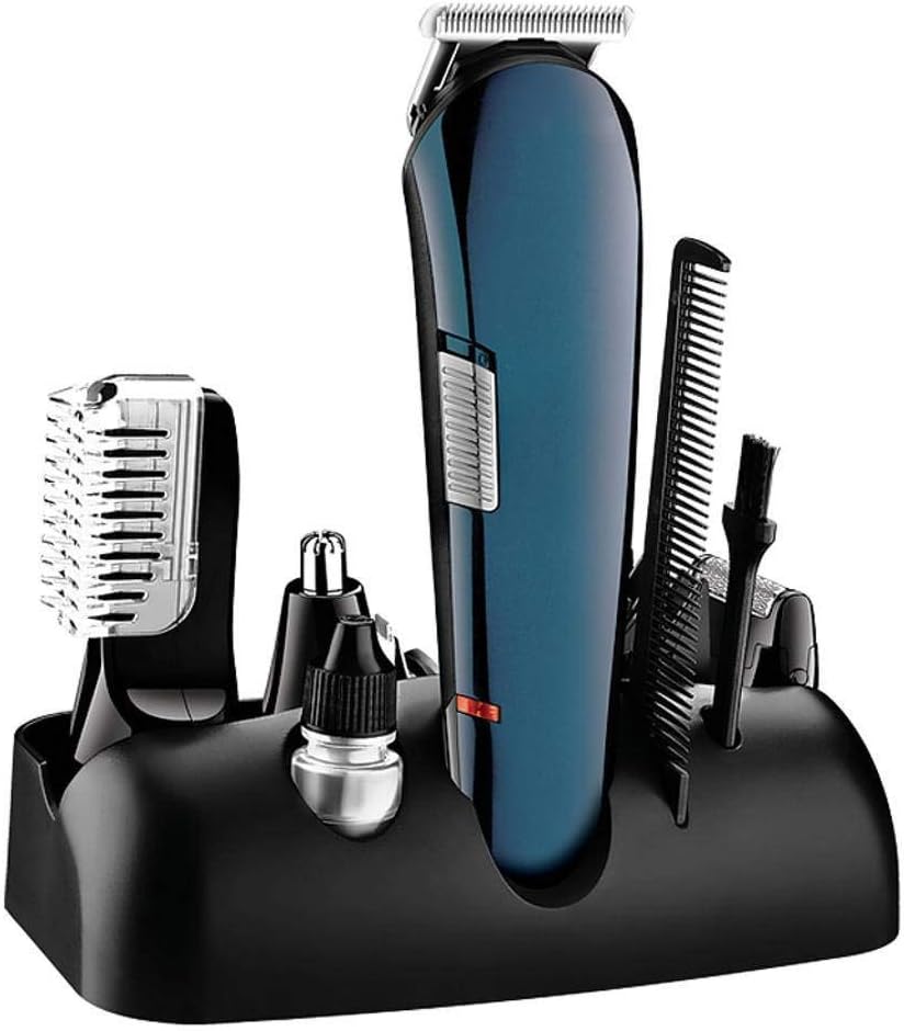 Gpzj Hair Salon Multifunction Rechargeable Hair Clipper Set Shaving Nose Hair Electric Shaver for Men with a Base