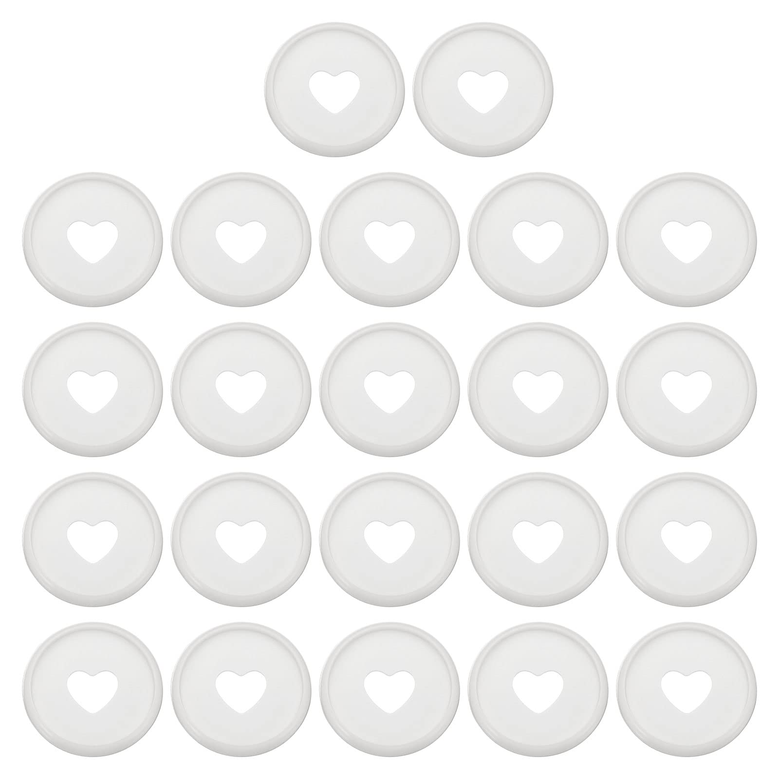PATIKIL 28mm Plastic Book Binding Discs, 22 Pack Discbound Expansion Discs Heart Binder Rings for DIY Notebook Planner, White