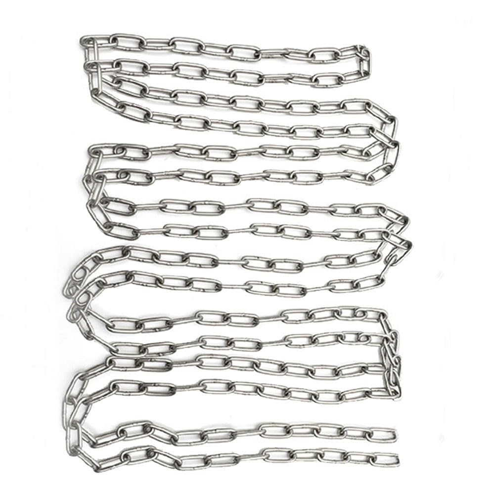 KAIISSA Stainless Steel Chain - Strong, Heavy Duty, Welded Links for Hanging Fences, Walking Dogs, Swivel, Drying Laundry - Maximum Load 60 kg, 2.5 mm - 6 m