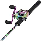 Sougayilang Fishing Rod and Reel Combo, Baitcasting/Spinning Combo, IM7 Graphite Blank Rods with EVA Handle