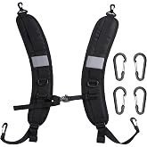 PAASTAl Backpack Straps,Eplacement Adjustable Padded Shoulder Straps for Bag, with Metal/Plastic Clips.