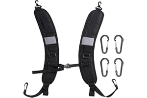 PAASTAl Backpack Straps,Eplacement Adjustable Padded Shoulder Straps for Bag, with Metal/Plastic Clips.Backpack Straps Replac
