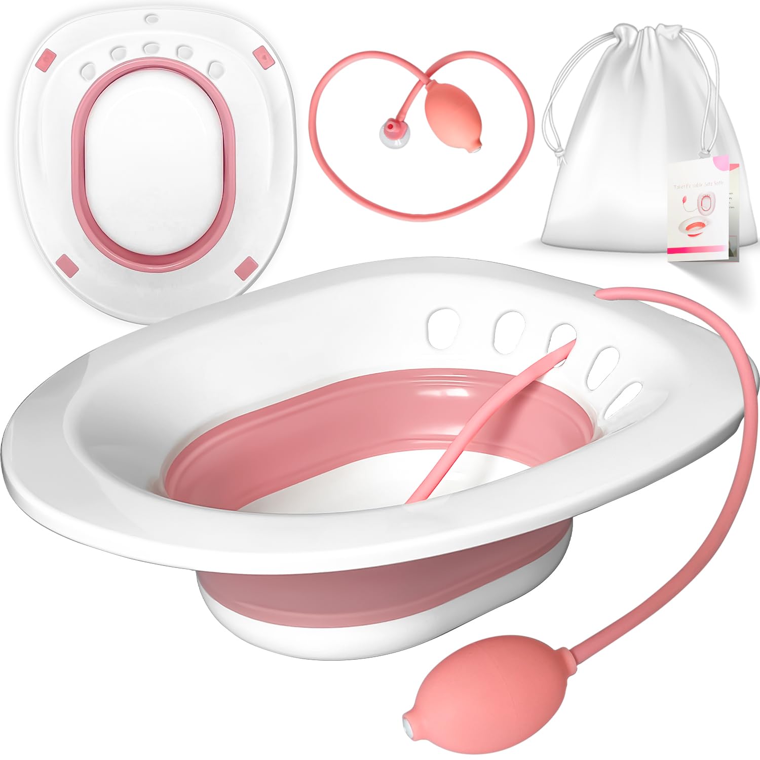 Photo 1 of Sitz Bath for Toilet Seat - Sitz Bath for Hemorrhoids - Sits Bath Kit for Women- Great for Maternity Postpartum Care, Designed for Hemorrhoid