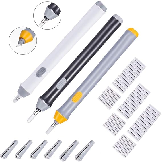 Hillento 3 Set Electric Eraser, Electric Eraser Kit Battery Operated