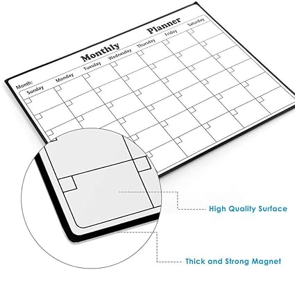 Calendario planificador magnético borrado en seco, pizarra blanca ...
