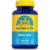 Nature's Life Malic Acid 800 mg | Chelating Agent May Help Support Energy &amp; Muscle Comfort | No Gluten, Non-GMO | 100 Count