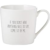 SB Design Studio SIPS Bone China Coffee Cup/Mug, 14-Ounce, Nice To Say