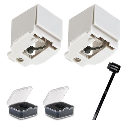 GDGJWL 2-Pack ATN3600L Stylus Replacement - Diamond Tip & Carbon Fiber Turntable Needle for Audio-Technica AT-LP60X/AT3600L/AT-LP2D, Includes Brush & Tweezers