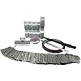 Whataval 110pcs BGA Rework Stencils Universal Reballing Net Stencils, Steel Template Mesh Directly Heat Set Kit for Laptop, Desktop, Welding Accessories w/ 25k Balls
