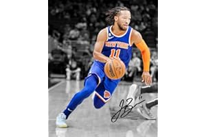 Ikonic Fotohaus Jalen Brunson Signed Photo Autograph Print Wall Art Home Decor, 8 x 10 Inch, White