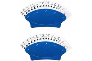 YH POKER Card Holders for Playing Cards - 2Pack Canasta Cards Tray for Kids Adults Seniors Board Tabletop Games Great for Poker Parties, Family Game Nights