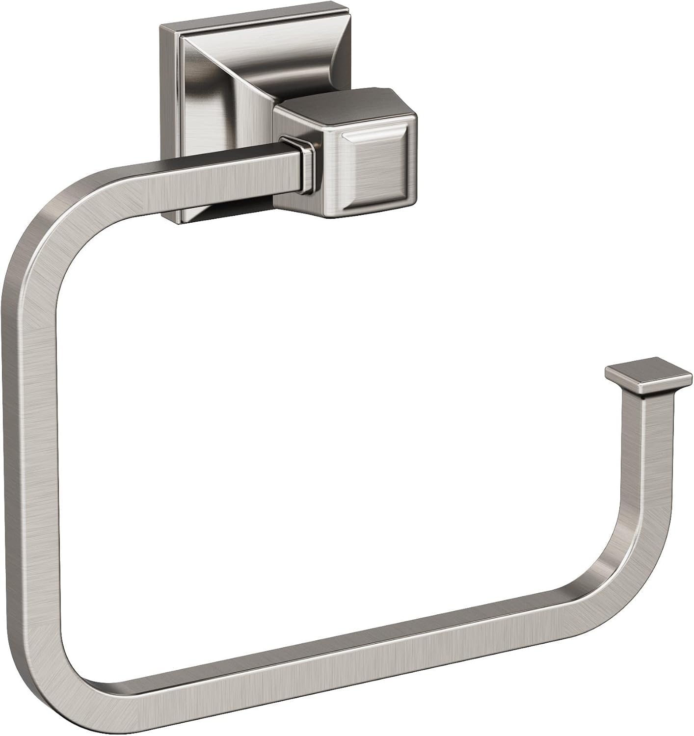 Amerock | Towel Ring | 53/4 inch (146 mm) | Satin Nickel | Mulholland | Towel Holder | Bath Hardware | Bathroom Accessories