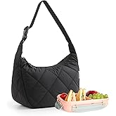 BBCREAT Lunch Bag Lunch Tote for Women, Insulated Lunch Box with Adjustable Strap, Leakproof Cooler Bag High Capacity Food Lunch Container for Work, Office, Picnic, Black