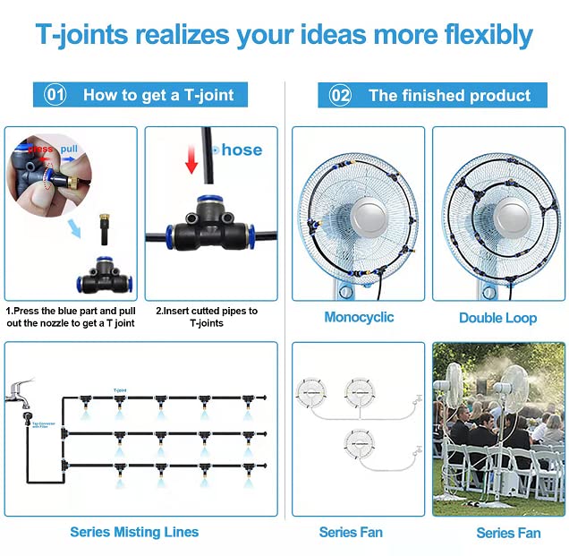 Misting Cooling System,Outside Water Misters for Outdoor Patio,80Ft(24M