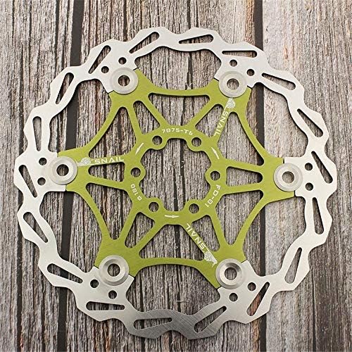 gzlstar Rotors,Mechanical Disc Brake Brake Rotor Mountain Bike Stainless Steel Brake Disc Bicycle Brake Disc Disc Sport Off-Road , Green , 160Mm