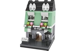 Brick Loot Exclusive Mini City Le Cafe Parisian Restaurant Boutique Modular - Custom Designed Model - Compatible with Lego and Other Major Brick Brands