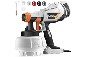 Paint Sprayer - BATAVIA HVLP Electric Spray Paint Gun, 1200ML, 4 Nozzles, 3 Patterns, Paint Sprayer for House Painting, Home Interior and Exterior, Furniture, Fence, Walls, Cabinet, Ceiling BSG0140
