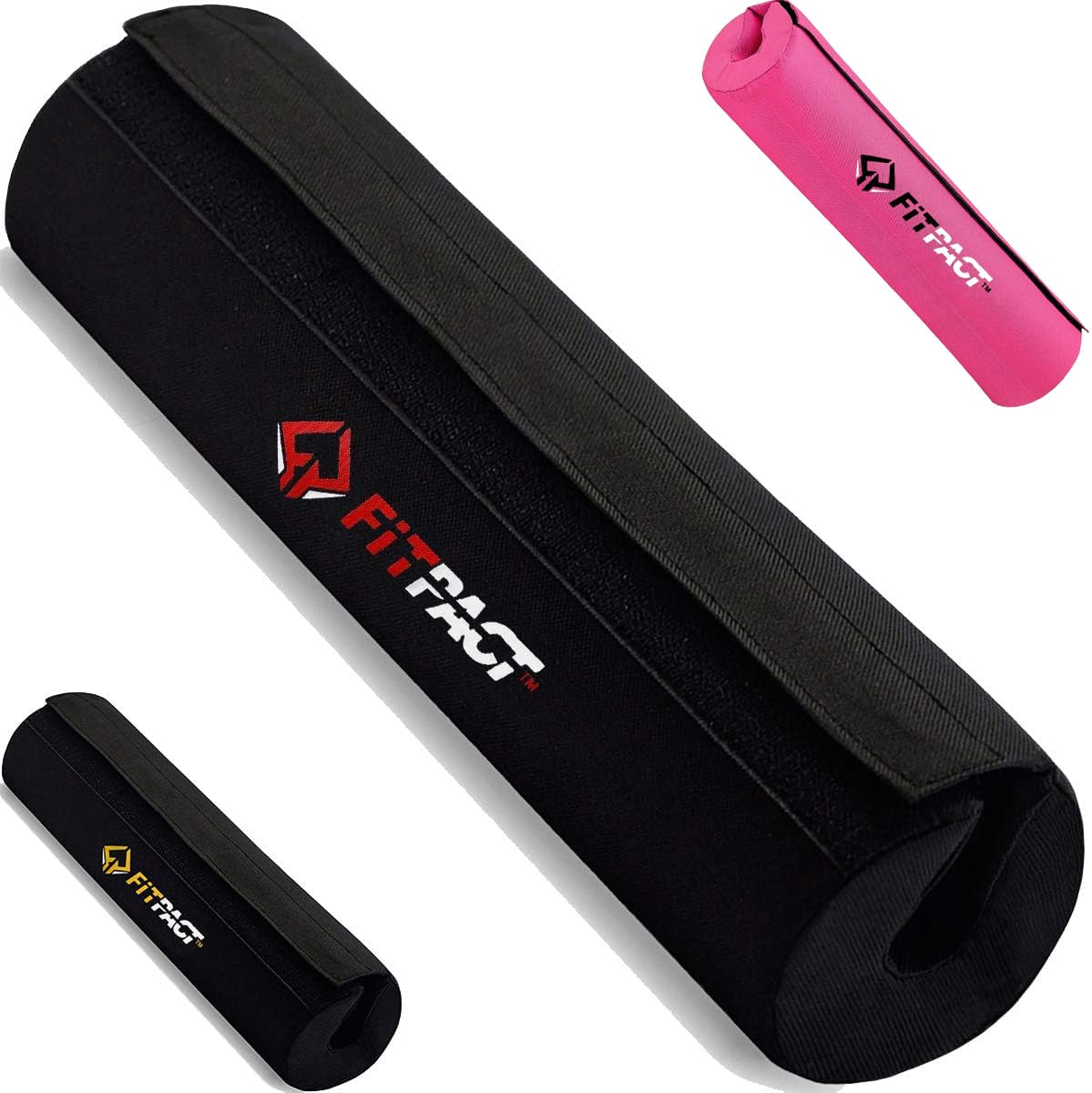 FITPACT Barbell Squat Pad, Extra Thick Foam Padding for Neck & Shoulder Support, Heavy Duty Gym Fitness Workout Cover for Women Hip Thrusts Weight Lifting Heavy Weight Squats, Standard & Olympic Bars