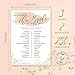 Lemon Pop Paperie Bridal Shower Games (Set of 5 Activities for 50 Guests) - 5x7 Cards, Floral Blush Theme - Includes Marriage Advice Cards, Bridal Emoji - Wedding Shower Decorations Party Supplies