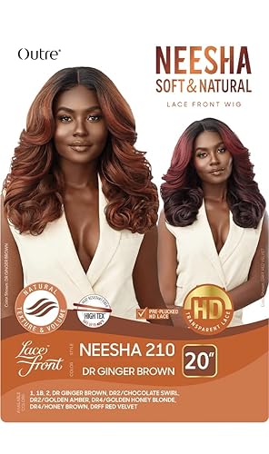 Outre Neesha Soft Natural HD Lace Front Wig NEESHA 210 (1B) in
