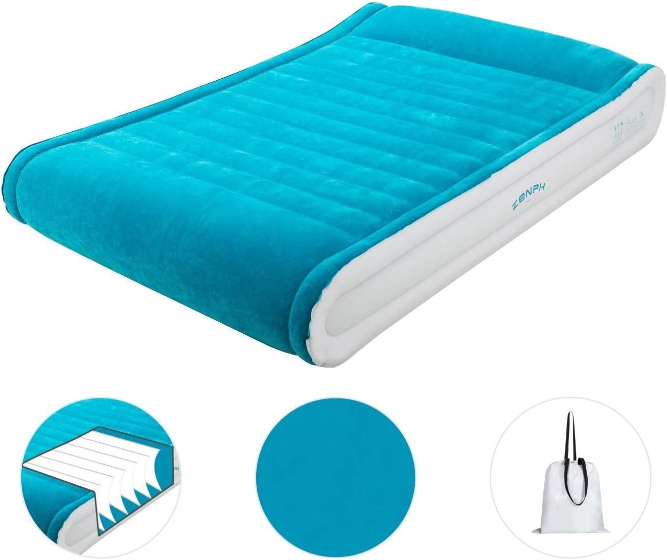 Zenph Air Bed, Inflatable Beds Queen Size Double Air Mattress with