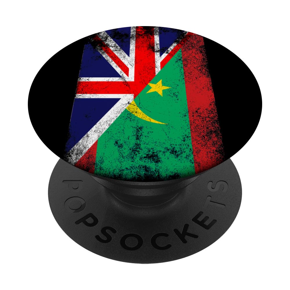 UK Mauritania Flags - United Kingdom, British Mauritanian PopSockets Swappable PopGrip
