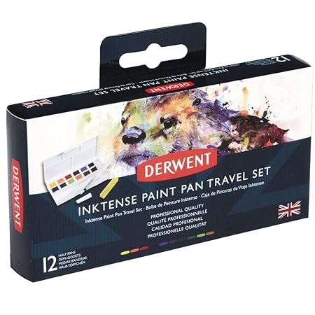 Derwent 2302636 Inktense Permanent Aquarell-Reise-Set