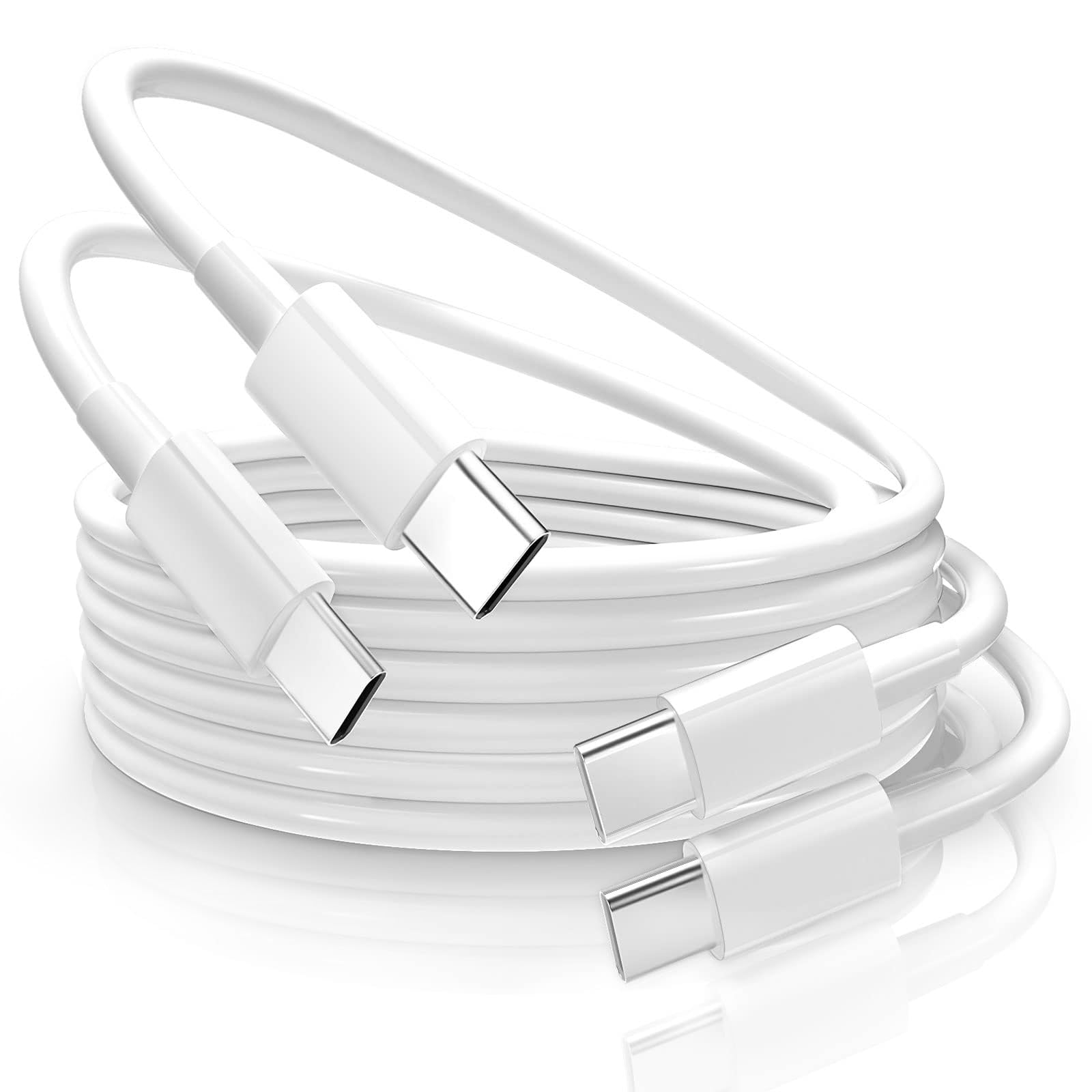 Photo 1 of 100W USB C to USB C Cable 2 Pack 6.6ft USB C Charger Cable for Android/Phone/Laptop, Type C Fast Charging Cable C Charger Cord Compatible with iPhone 16/15/Pro/Max/Plus/MacBook/iPad Pro/Air/Samsung