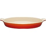Le Creuset PG0400-2402 Heritage Stoneware Au Gratin Dish, Oval, Flame