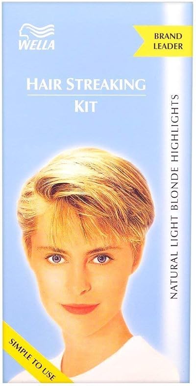 WELLA Hair Streaking Kit Natural Light Blonde Highlights Home Salon