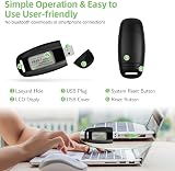 Flintronic 3D Pedometer USB Rechargeable Real Time Steps Black view 4