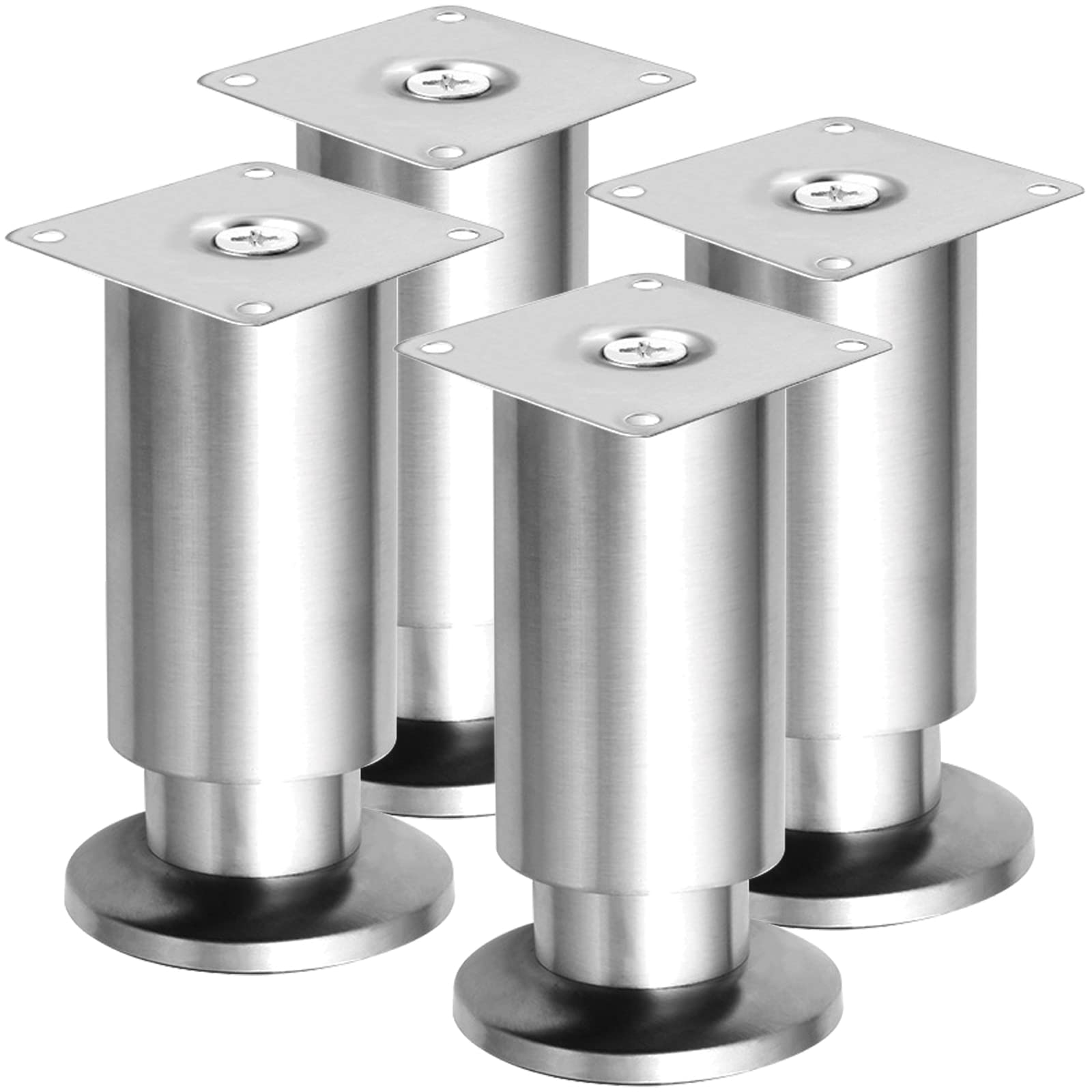 Photo 1 of TCHOSUZ 8 inch / 20cm Metal Furniture Legs, Pack of 4 Modern Stainless Steel Tapered Replacement Feet for Home DIY Projects Couch Sofa Cabinet Nightstand TV Stand
