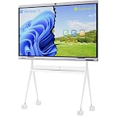 TIBURN INSPUR 65" Ultra 4K UHD Smart Board, Interactive Touchscreen Display with Windows 11 Pro &amp; Android 13, 8-Line Array Mic, Auto-Framing Camera, Wall Mount Included