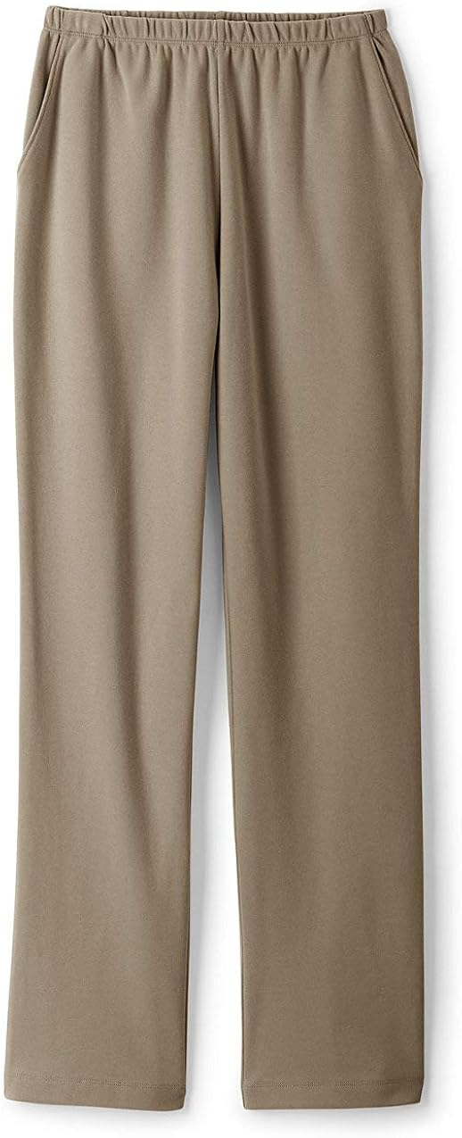 Lands' End Women's Sport Knit High Rise Elastic Waist Pull On Pants at  Women’s Clothing store