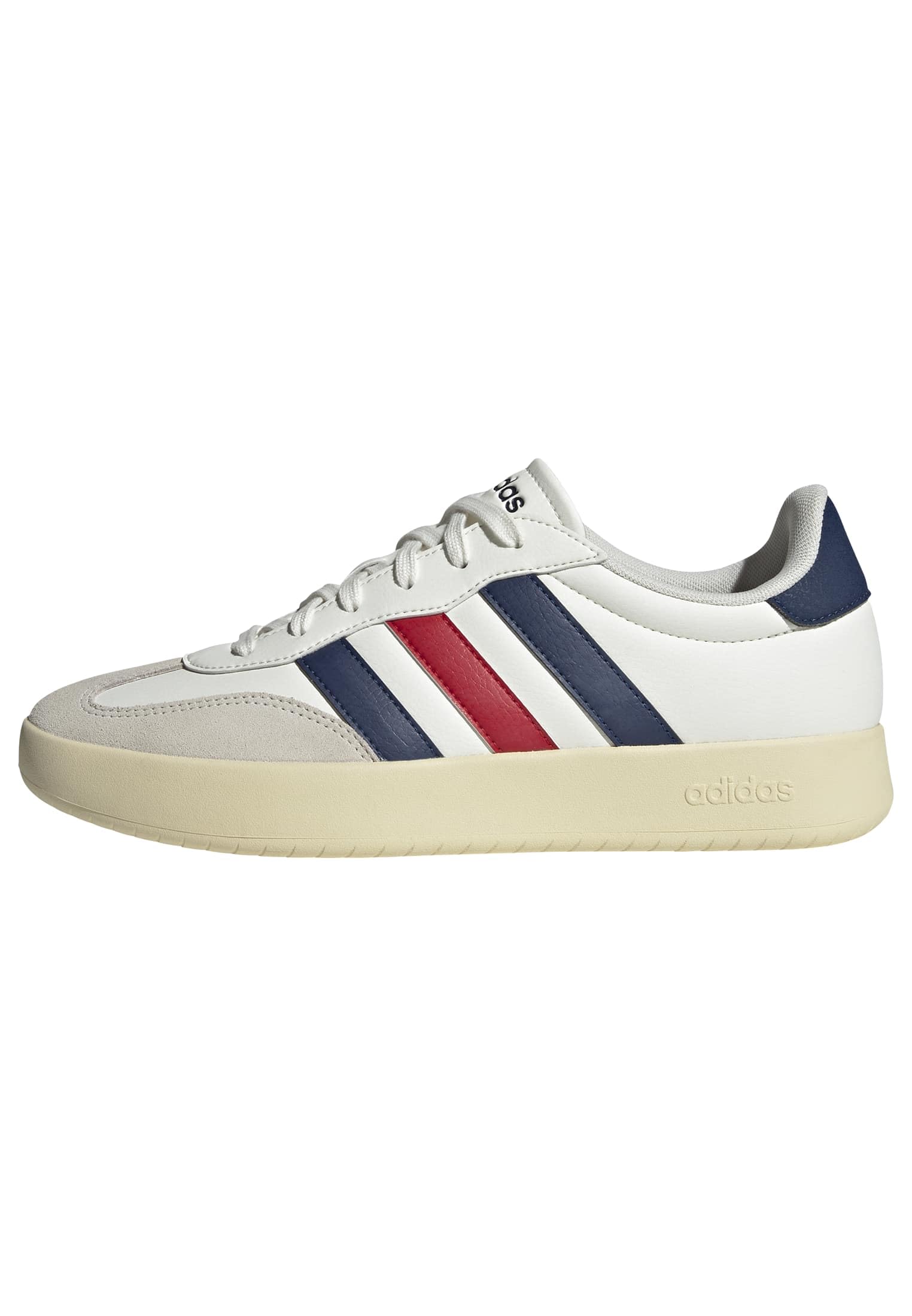adidas Mens Barreda Sportswear, Off White/Dark Blue/Better Scarlet, 6 Image