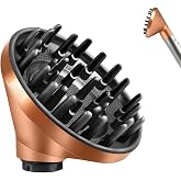 Large Diffuser Attachment for Dyson Airwrap Styler HS01/HS05/HS08 | Converts to Hair Dryer for Faster Drying &amp; Frizz Reduction, Heat-Resistant Nozzle for Curly Hair, Gold
