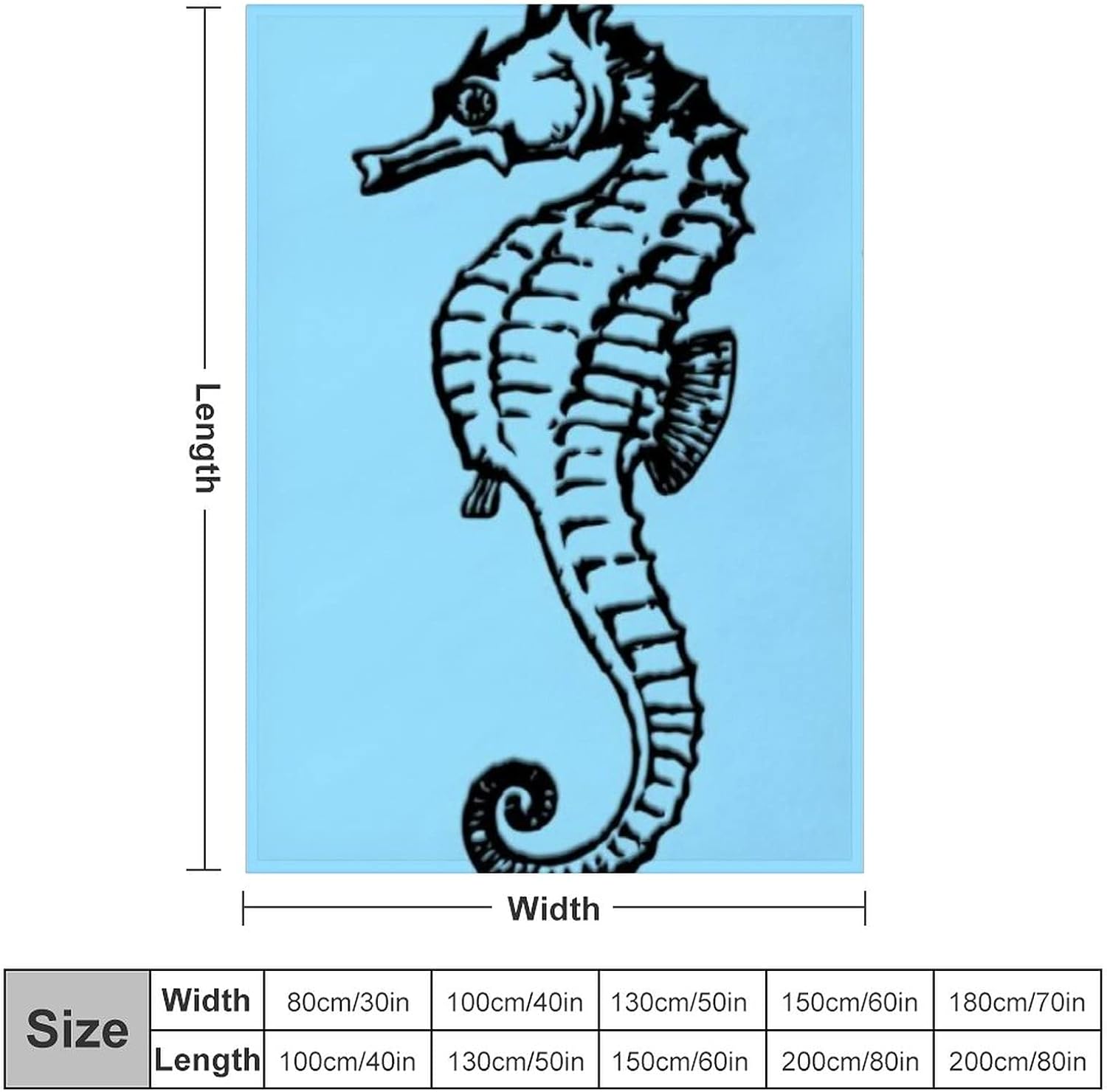 Amazon Uddesign タツノオトシゴ トリオ 青 ブランケット ひざ掛け あったかグッズ 洗える 防寒 静電気防止 プレゼント 秋冬 80ｘ100cm ギフト ひざ掛け ハーフケット オンライン通販